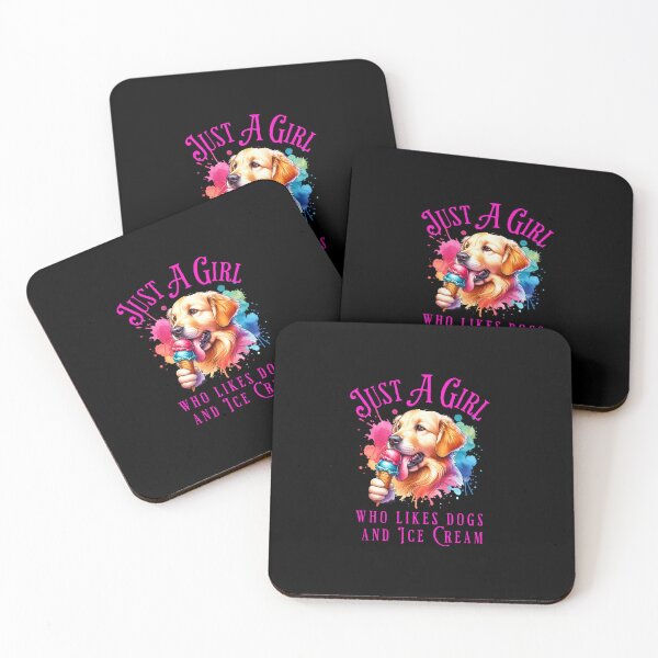 Item preview, Just A Girl Who Likes Dogs and Ice Cream designed and sold by CJC Designs.