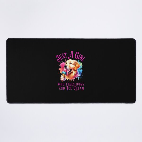Item preview, Just A Girl Who Likes Dogs and Ice Cream designed and sold by CJC Designs.