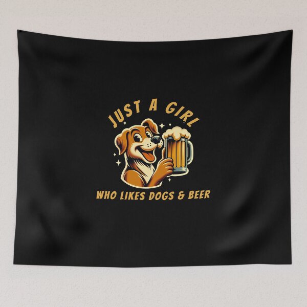 Item preview, Just A Girl Who Likes Dogs and Beer designed and sold by CJC Designs.