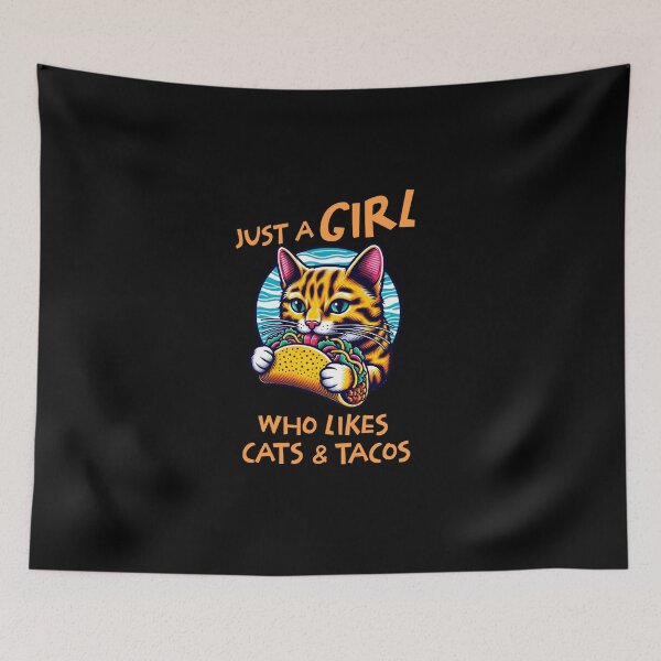 Item preview, Just a Girl Who Likes Cats and Tacos designed and sold by CJC Designs.