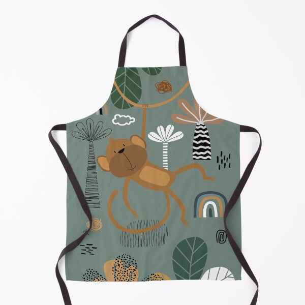 Artikelvorschau, Affe Druck, Kinderzimmer Wandkunst, Safari Kinderzimmer Drucke, Salbeigrünes Kinderzimmer Dekor, Tier Illustrationen Kunst von Synplus entworfen und verkauft von synplus.