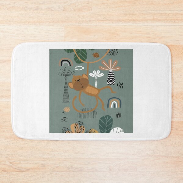 Item preview, Monkey Print, Nursery Wall Art, Safari Nursery Prints, Sage Green Nursery Decor, Animal Illustrations Art by Synplus designed and sold by synplus.