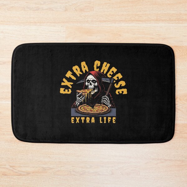 Item preview, Humor Skeleton Eating Pizza Extra Cheese Extra Life designed and sold by CJC Designs.