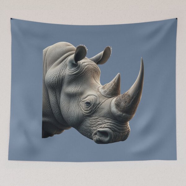 Item preview, RHINOCEROS HEAD (#6B809B) designed and sold by Marlon Oseguera.