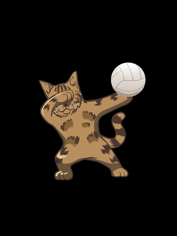 "Dabbing Cat Volleyball Tshirt Kitty Cats Sport Tee" Tshirt by chihai Redbubble