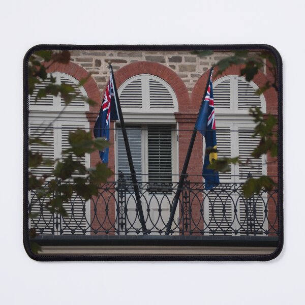 Item preview, Duel Australian Flags On Balcony designed and sold by roooft.