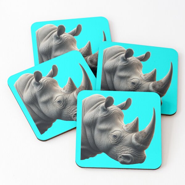 Item preview, RHINOCEROS HEAD (#00FFFF) designed and sold by Marlon Oseguera.