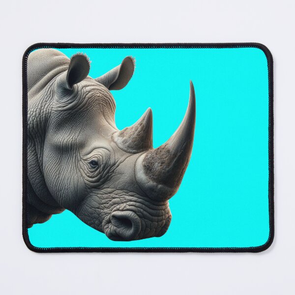 Item preview, RHINOCEROS HEAD (#00FFFF) designed and sold by Marlon Oseguera.