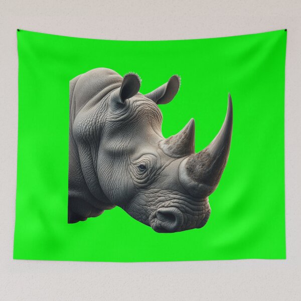 Item preview, RHINOCEROS HEAD (#00FF00) designed and sold by Marlon Oseguera.