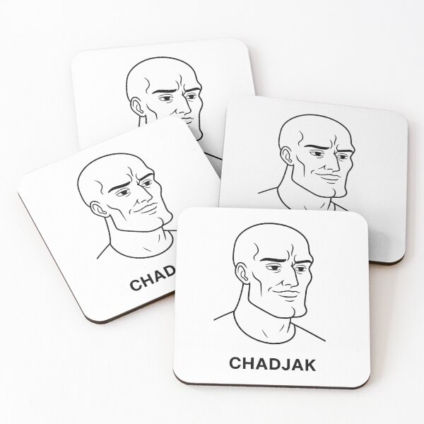 Item preview, Chadjak – Meme Mashup of Wojak Meets Chad designed and sold by Sventek.