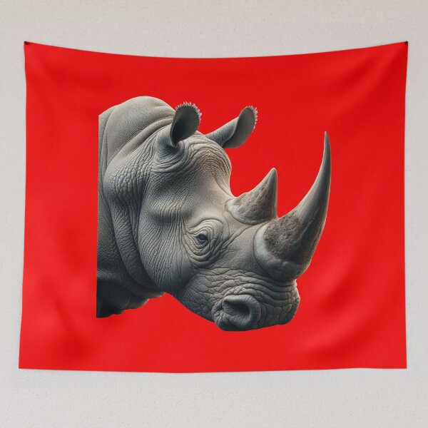Item preview, RHINOCEROS HEAD (#FF0000) designed and sold by Marlon Oseguera.