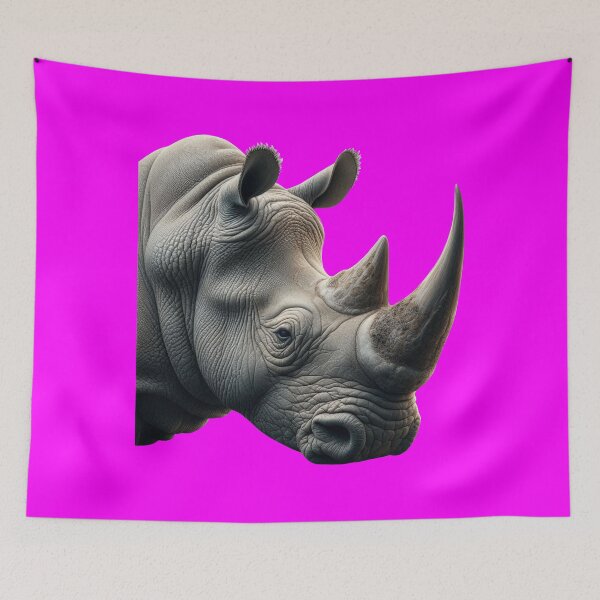 Item preview, RHINOCEROS HEAD (#FF00FF) designed and sold by Marlon Oseguera.