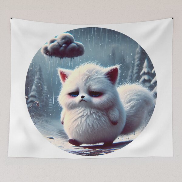 Item preview, Sad Arctic Fox in the Freezing Rain designed and sold by Astralia.
