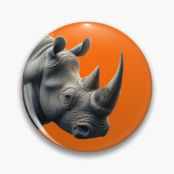 Item preview, RHINOCEROS HEAD (#FF6600) designed and sold by Marlon Oseguera.