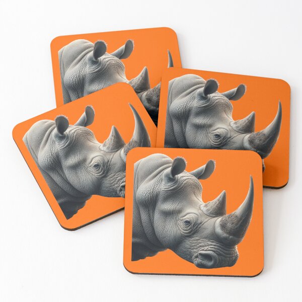 Item preview, RHINOCEROS HEAD (#FF6600) designed and sold by Marlon Oseguera.