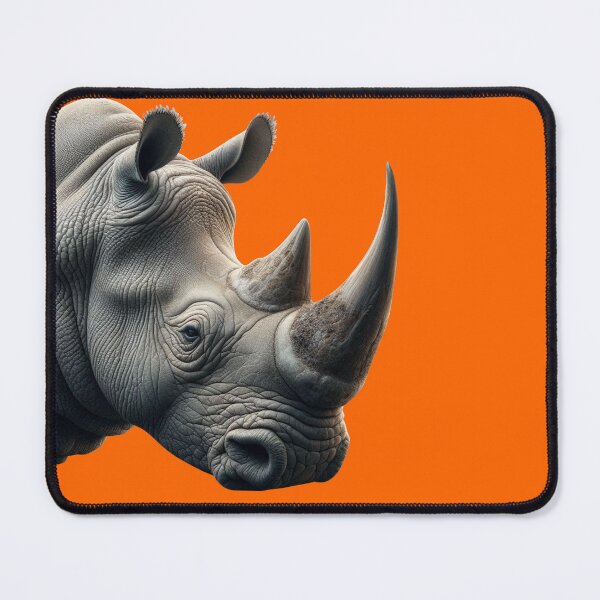 Item preview, RHINOCEROS HEAD (#FF6600) designed and sold by Marlon Oseguera.