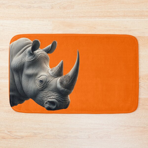 Item preview, RHINOCEROS HEAD (#FF6600) designed and sold by Marlon Oseguera.