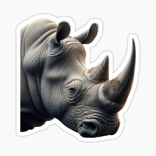 Item preview, RHINOCEROS HEAD (#FF6600) designed and sold by Marlon Oseguera.