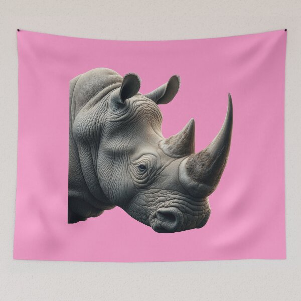 Item preview, RHINOCEROS HEAD (#FF99CC) designed and sold by Marlon Oseguera.