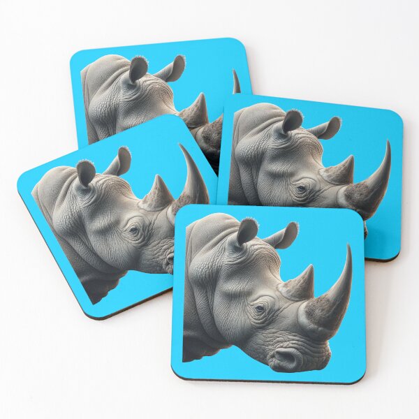 Item preview, RHINOCEROS HEAD (#00CCFF) designed and sold by Marlon Oseguera.