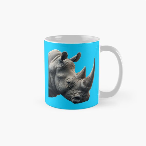 Item preview, RHINOCEROS HEAD (#00CCFF) designed and sold by Marlon Oseguera.