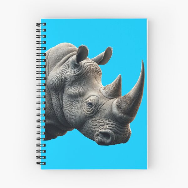 Item preview, RHINOCEROS HEAD (#00CCFF) designed and sold by Marlon Oseguera.