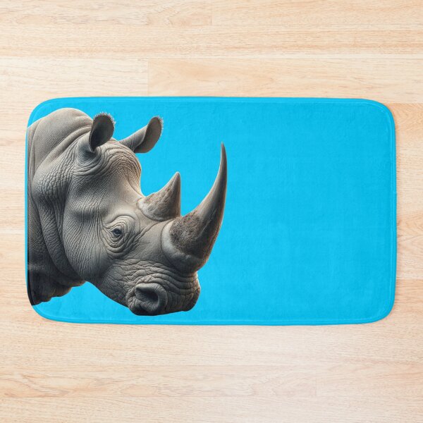 Item preview, RHINOCEROS HEAD (#00CCFF) designed and sold by Marlon Oseguera.