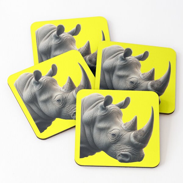 Item preview, RHINOCEROS HEAD (#FFFF00) designed and sold by Marlon Oseguera.