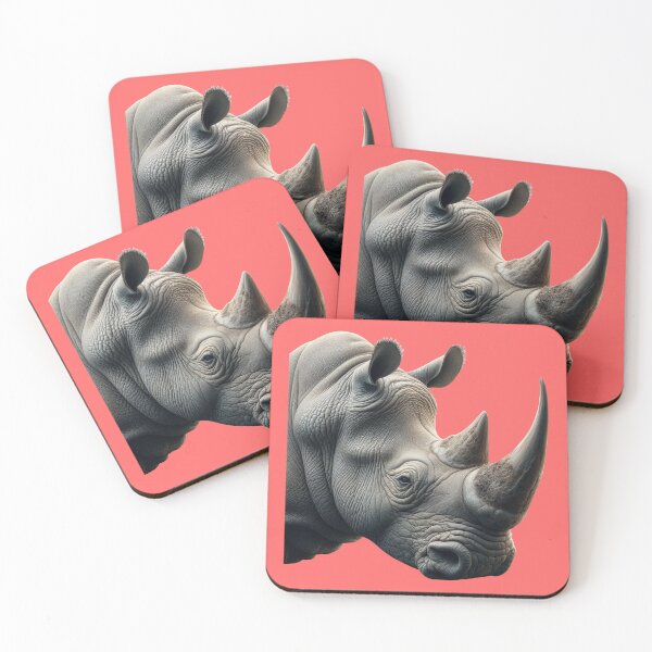Item preview, RHINOCEROS HEAD (#FF6666) designed and sold by Marlon Oseguera.