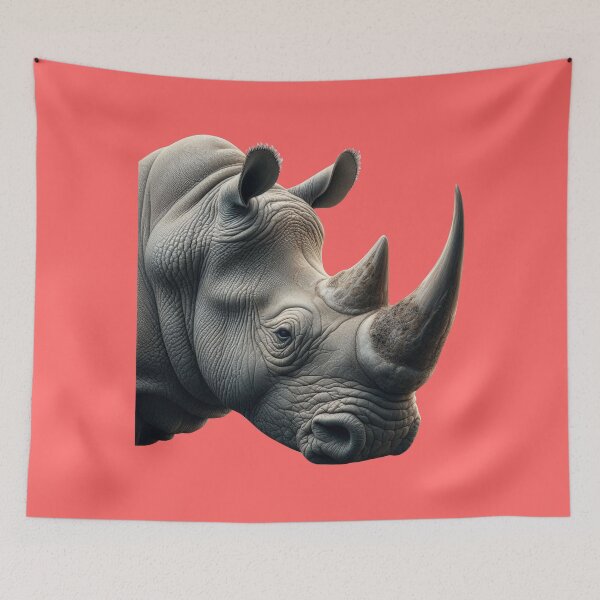 Item preview, RHINOCEROS HEAD (#FF6666) designed and sold by Marlon Oseguera.