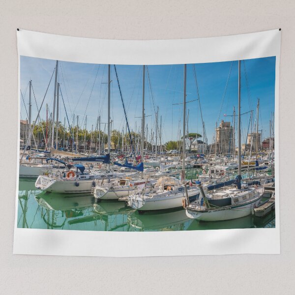 Item preview, Yachts in the old port of La Rochelle  designed and sold by dvoevnore.