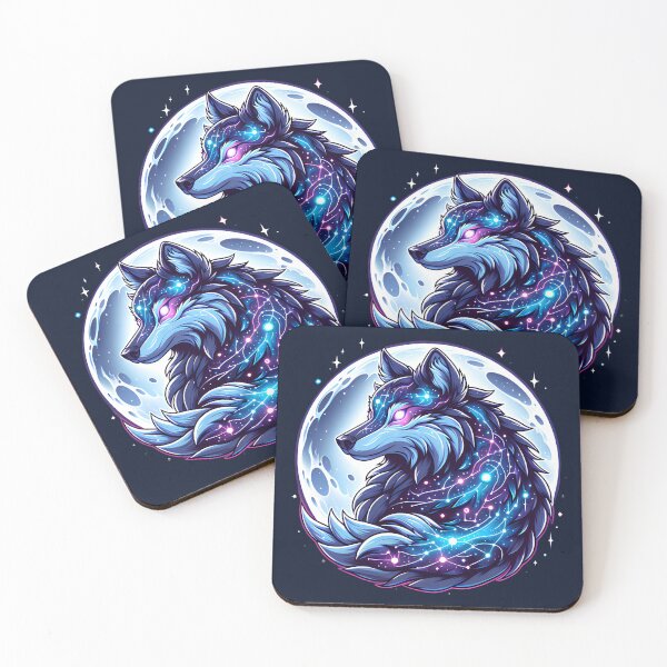 Item preview, Cosmic Wolf and the Mystic Moon designed and sold by VaryVibe.