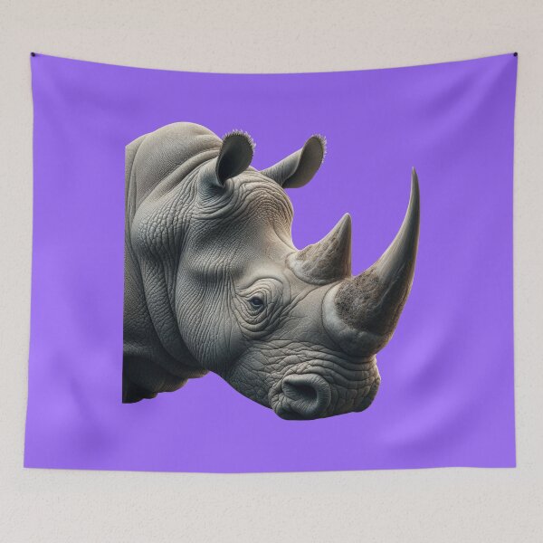 Item preview, RHINOCEROS HEAD (#9966FF) designed and sold by Marlon Oseguera.