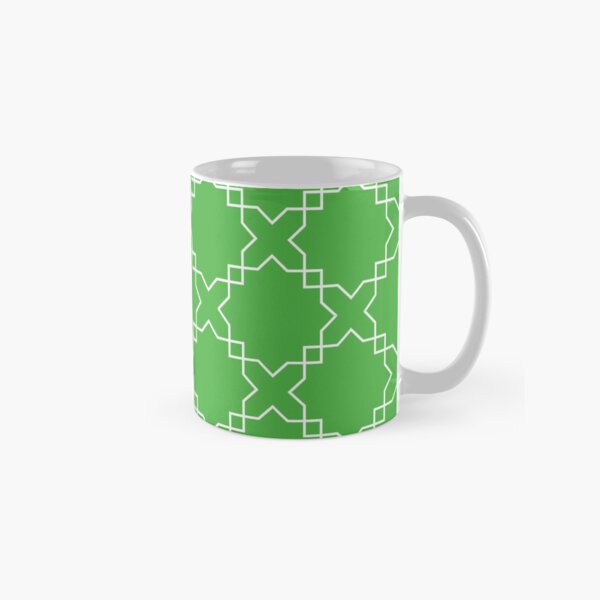 Item preview, Geometric Exotic Pattern In Shamrock Green And White designed and sold by DEC02.