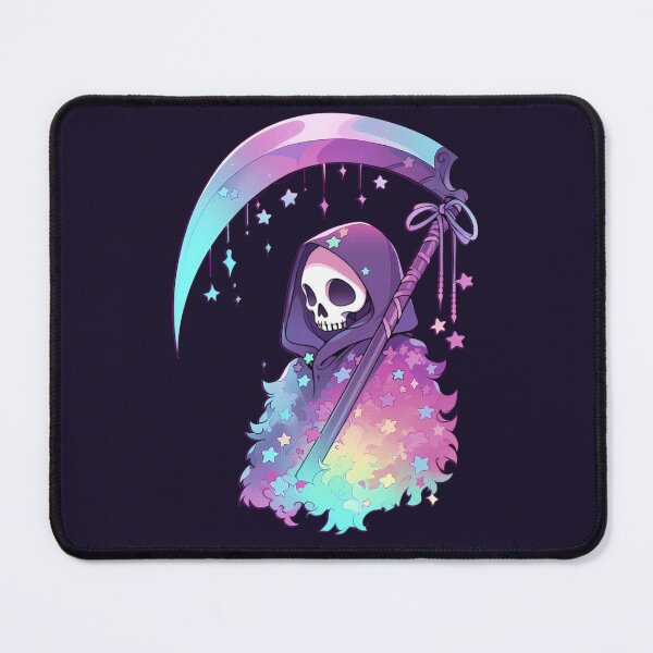 Item preview, Rainbow Reaper – Dreamy Pastel Goth Halloween Art designed and sold by Tabble-Dabble.