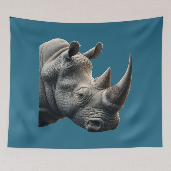 Item preview, RHINOCEROS HEAD (#256B85) designed and sold by Marlon Oseguera.