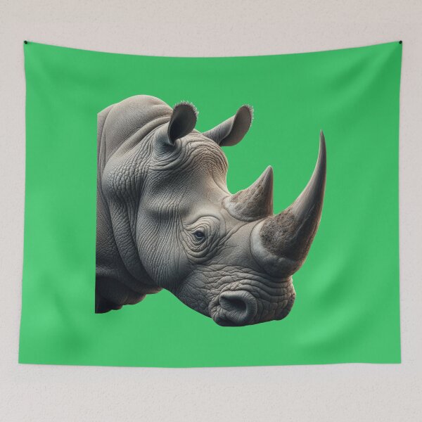 Item preview, RHINOCEROS HEAD (#33CC66) designed and sold by Marlon Oseguera.