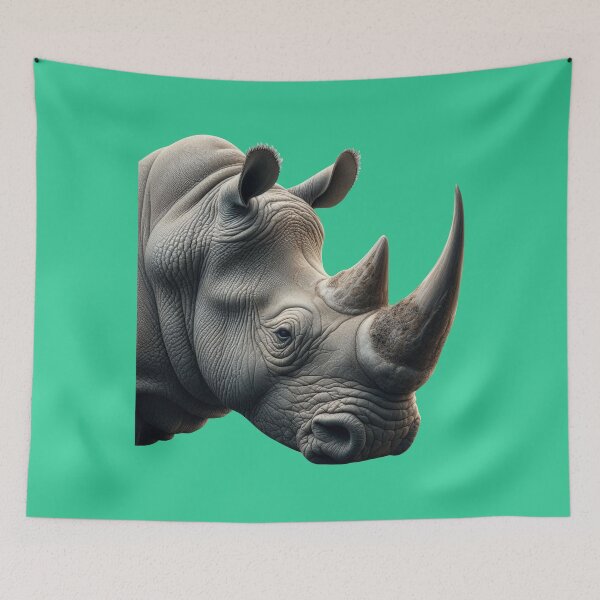Item preview, RHINOCEROS HEAD (#33CC99) designed and sold by Marlon Oseguera.