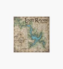 Loch Raven Reservoir Hiking Trail Map - Antique Cartography Art Board