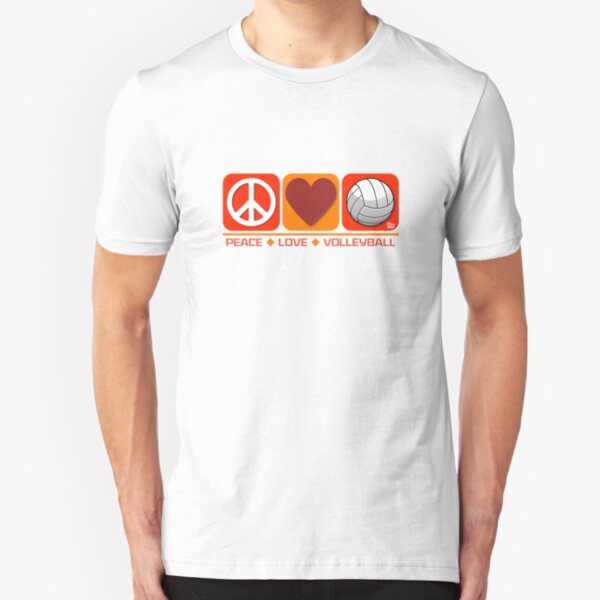 Peace Love Volleyball Slim Fit T-Shirt