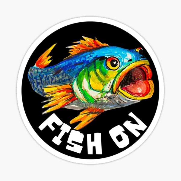 Item preview, "Fish On" Colorful bass designed and sold by Kierra's Creations.