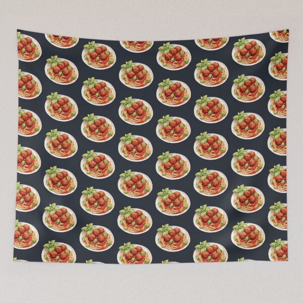 Item preview, Plate of Spaghetti And Meatballs designed and sold by Alicia Chee.