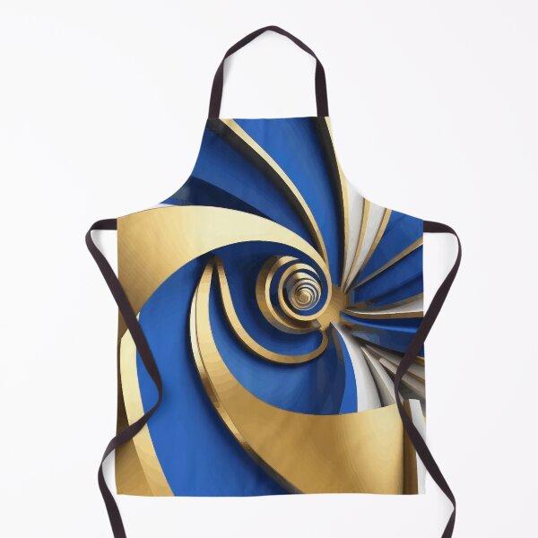 Item preview, Abstract Spiral Blue and Gold Spiral designed and sold by Vicky Brago-Mitchell®.