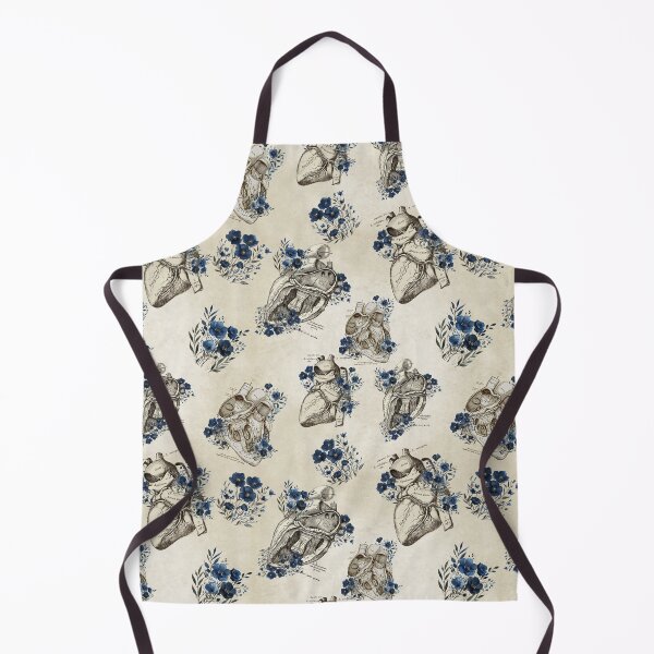 Item preview, Heart Anatomy Design with Blue Floral Accents designed and sold by GnosisCollage.