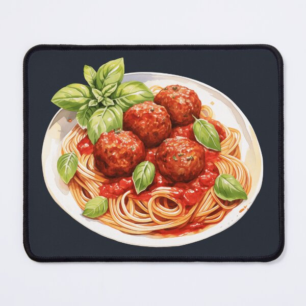 Item preview, Plate of Spaghetti And Meatballs designed and sold by Alicia Chee.