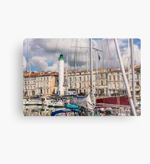 View of yachts in the old port, La Rochelle France Metal Print