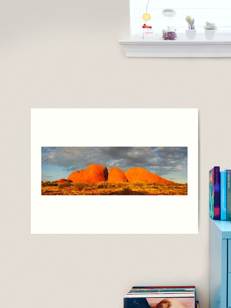 Thumbnail 2 of 3, Art Print, The Olgas (Kata Tjuta), Sunset, Australia designed and sold by Chockstone.