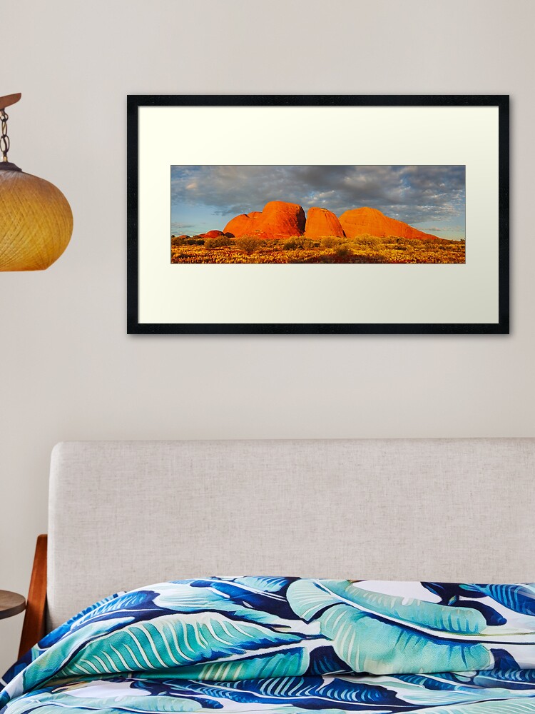 Thumbnail 2 of 7, Framed Art Print, The Olgas (Kata Tjuta), Sunset, Australia designed and sold by Chockstone.
