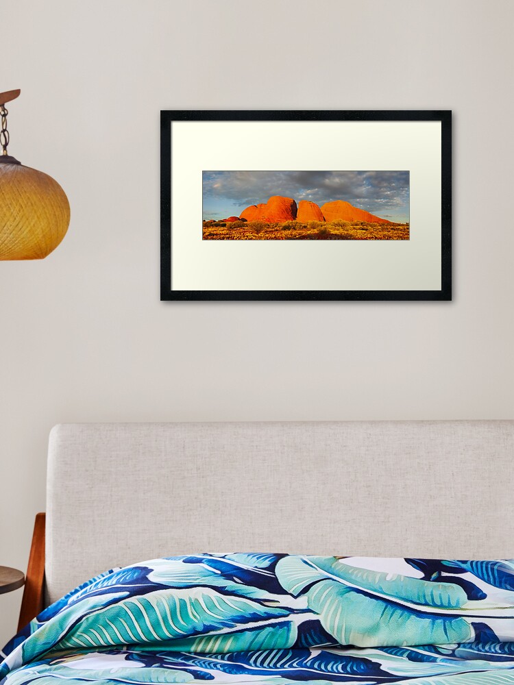 Thumbnail 2 of 7, Framed Art Print, The Olgas (Kata Tjuta), Sunset, Australia designed and sold by Chockstone.