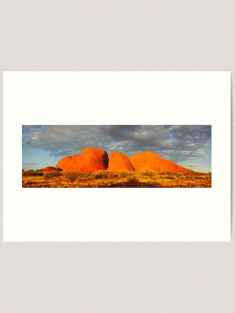 Thumbnail 1 of 3, Art Print, The Olgas (Kata Tjuta), Sunset, Australia designed and sold by Chockstone.